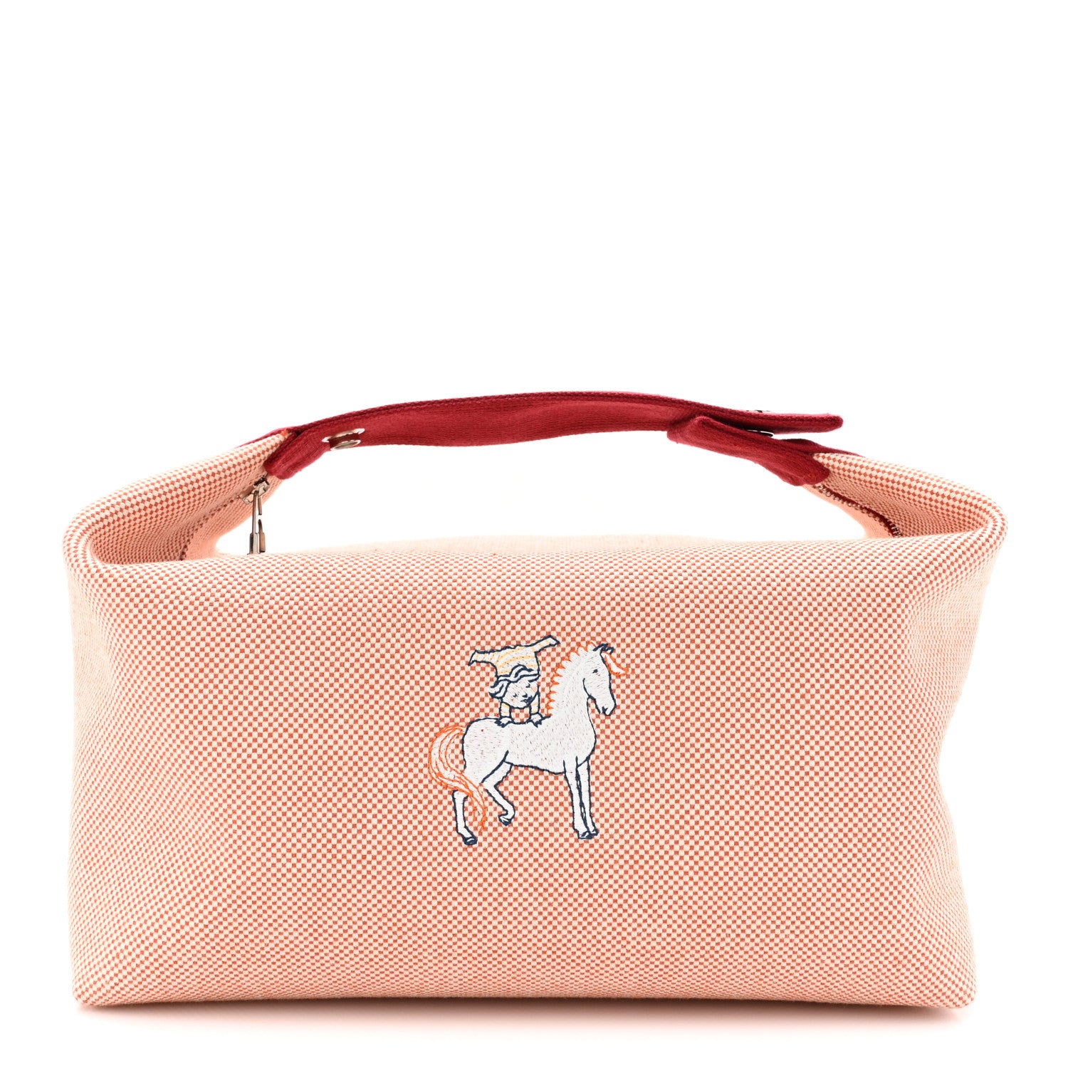 Hermes Canvas Large Bride-A-Brac Cabriole Case Terracotta 1 of 10