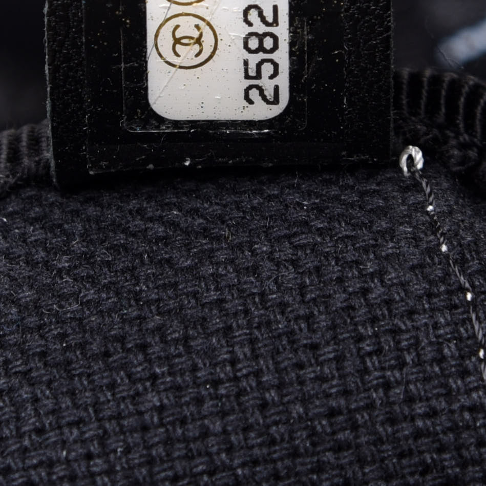 Coated Canvas Camellia Bowler Black Beige