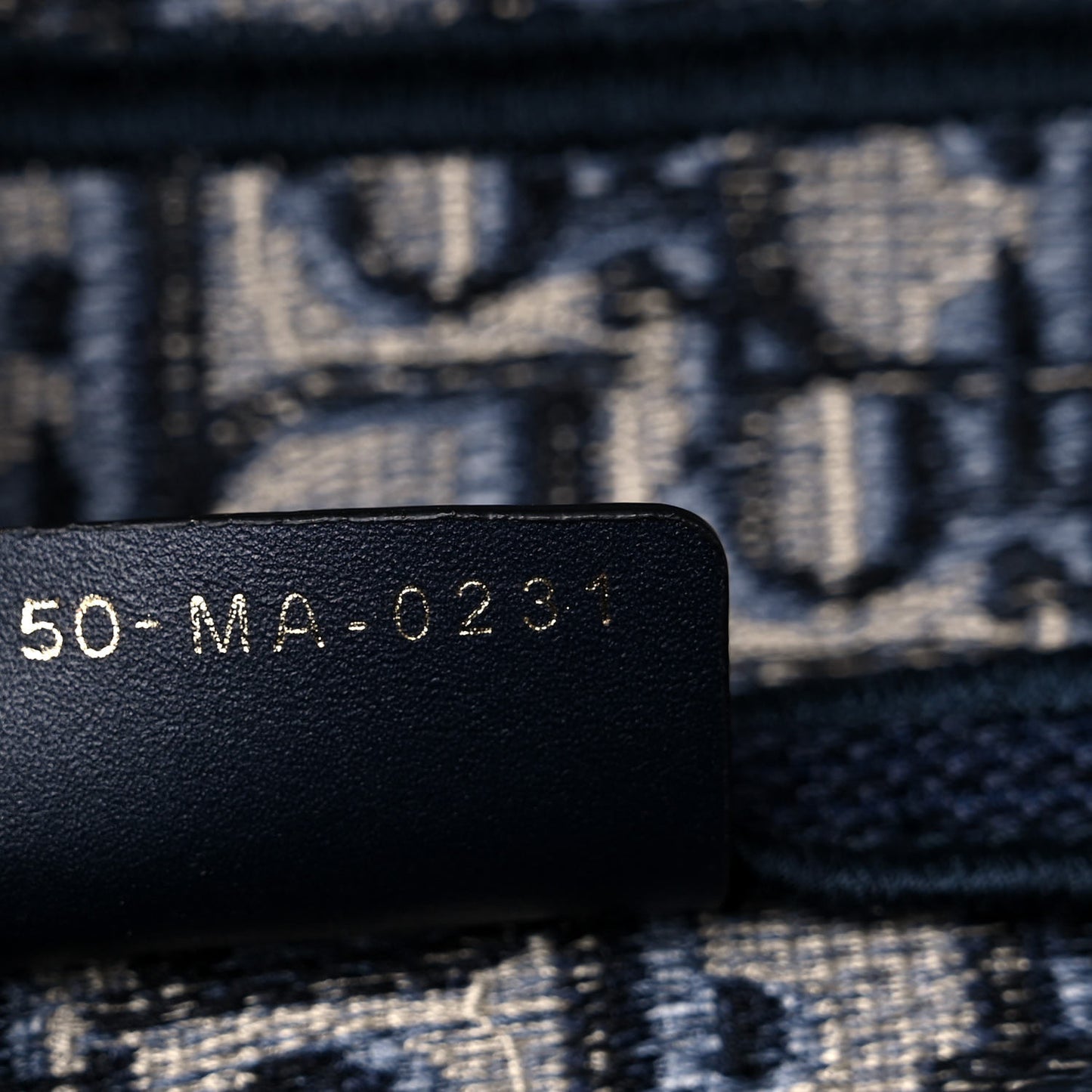 Oblique Embroidered Saddle Bag Blue