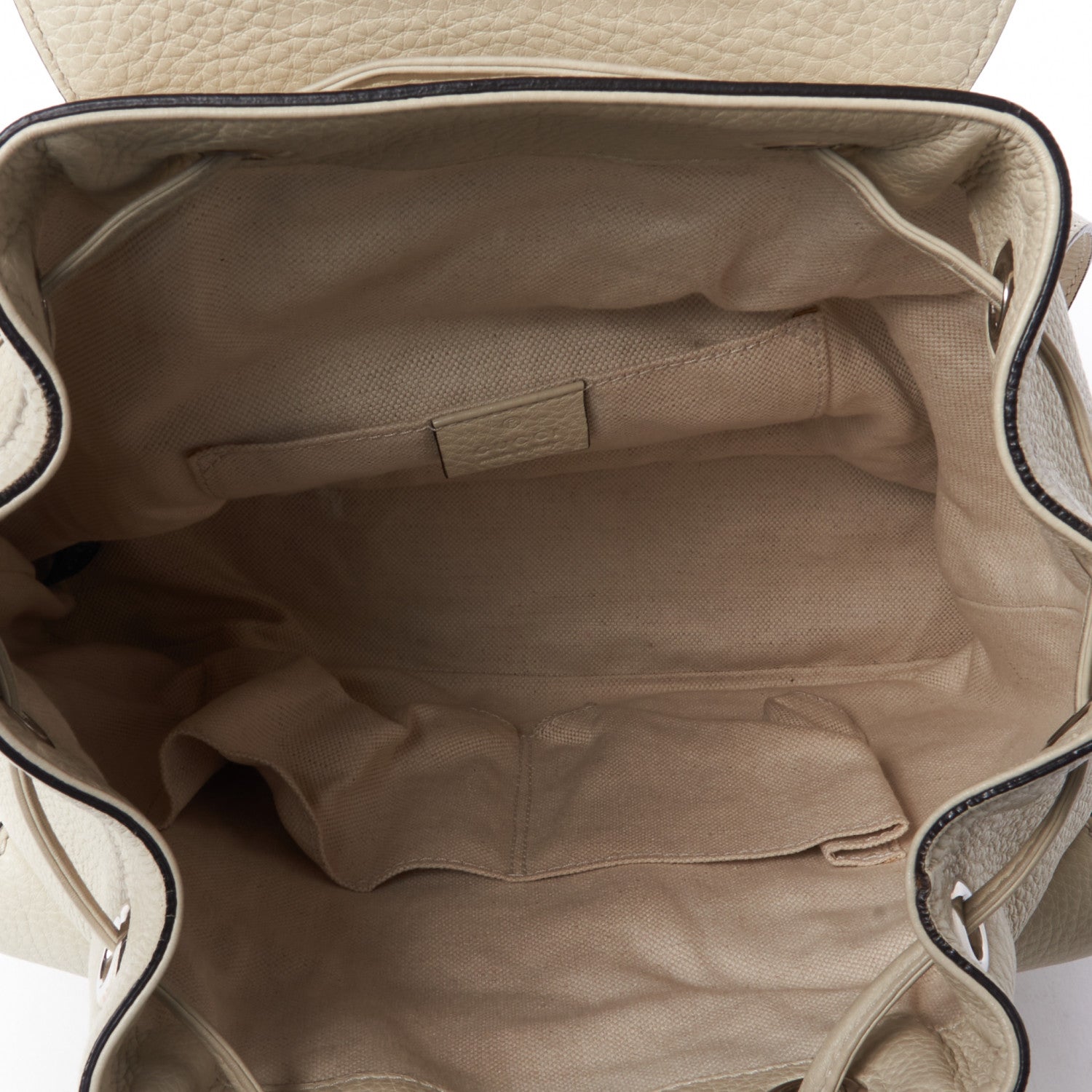 Gucci Cellarius Calfskin Medium Bamboo Backpack Mystic White 7 of 13
