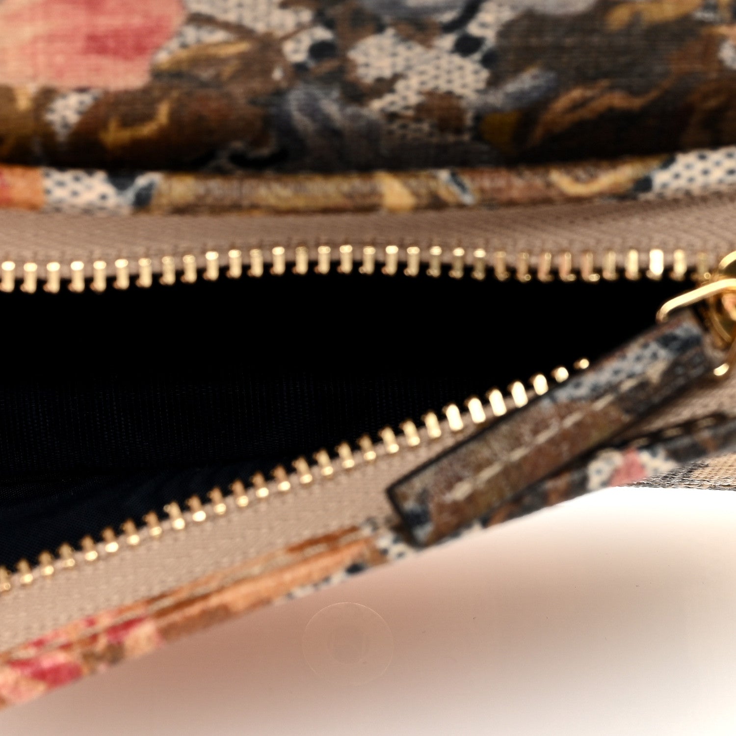 Gucci GG Supreme Monogram Water Flora Web Ophidia Card Case Beige Blue Multicolor 5 of 6