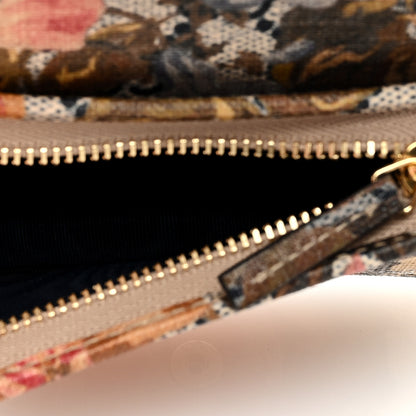 Gucci GG Supreme Monogram Water Flora Web Ophidia Card Case Beige Blue Multicolor 5 of 6