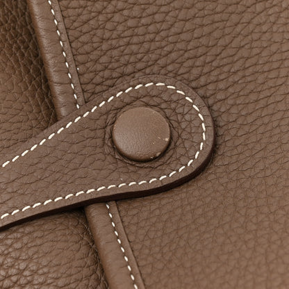Hermes Taurillon Clemence Evelyne III PM Etoupe 11 of 13