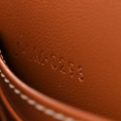 Celine Triomphe Canvas Calfskin Enveloppe Bag Tan 9 of 12