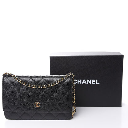 Chanel Caviar Quilted Wallet On Chain WOC Black 15 of 15