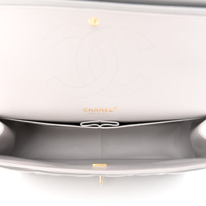 Chanel Caviar Quilted Jumbo Double Flap Light Grey 4 of 9