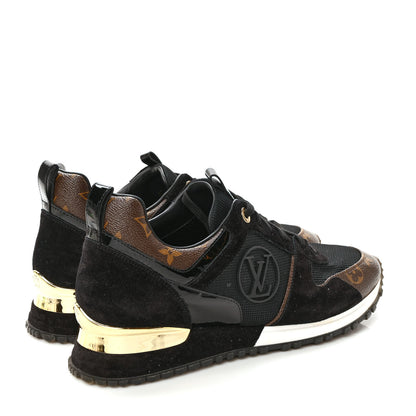 Louis Vuitton Suede Monogram Run Away Sneakers 40 Black 4 of 8