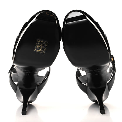 Saint Laurent Patent Tribute 75 Platform Sandals 39 Black 5 of 9
