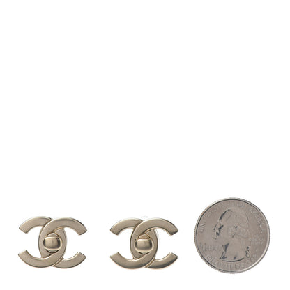 Chanel CC Earrings Gold Rainbow 2 of 9