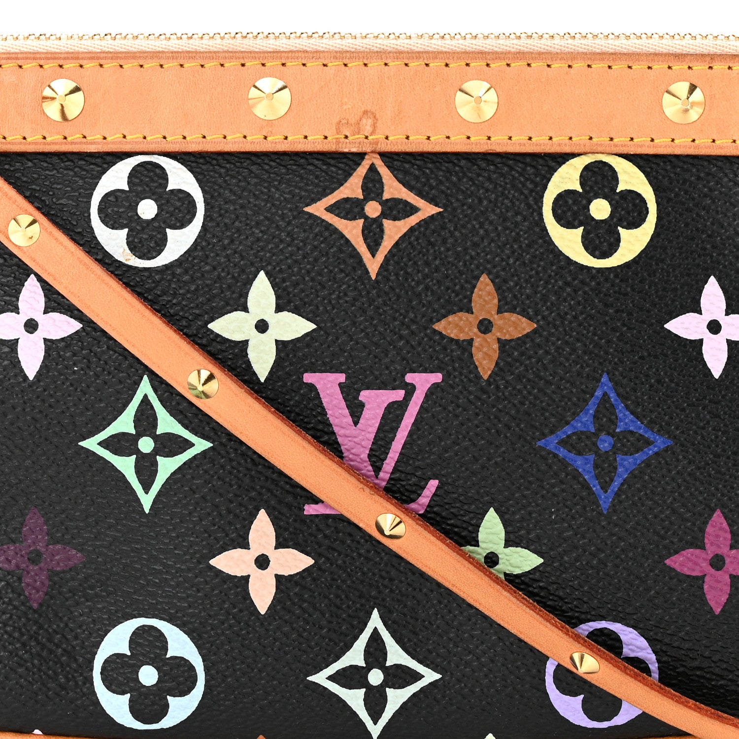 Louis Vuitton Monogram Multicolor Pochette Accessories Black 7 of 11