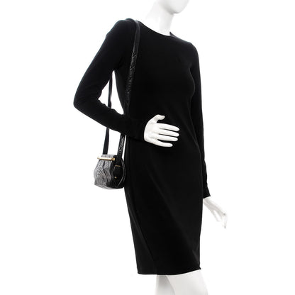 Chanel Lambskin Quilted Framed Evening Bag Black 2 of 9