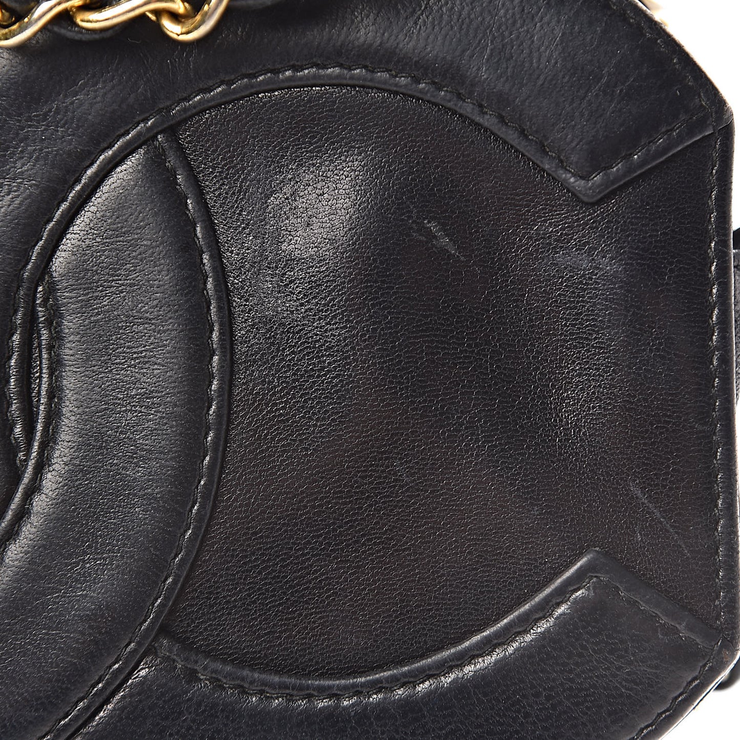 Lambskin Quilted CC Tassel Crossbody Black