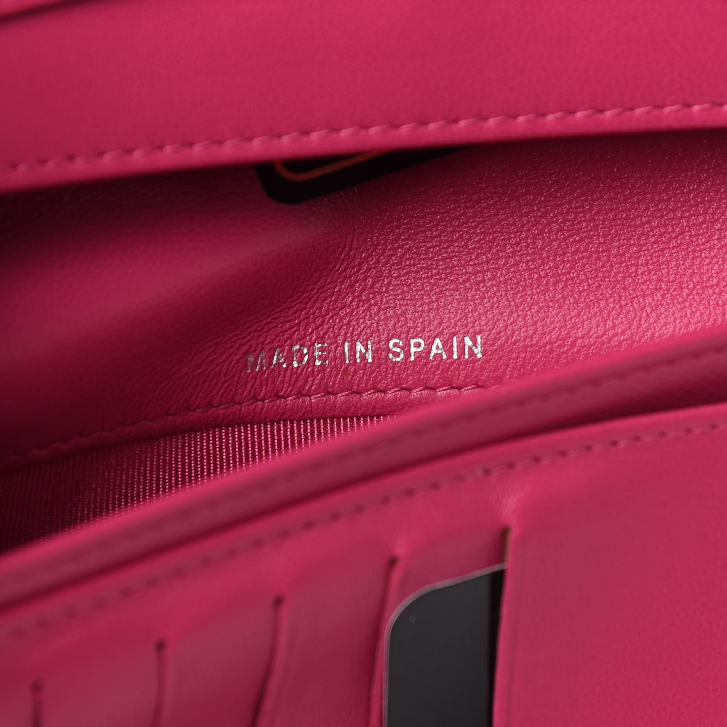 Chanel Lambskin Quilted Yen Wallet Fuchsia 6 of 8