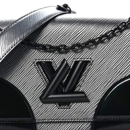 Louis Vuitton Epi Patent Twist Shoulder Bag MM Anthracite Nacre 7 of 10