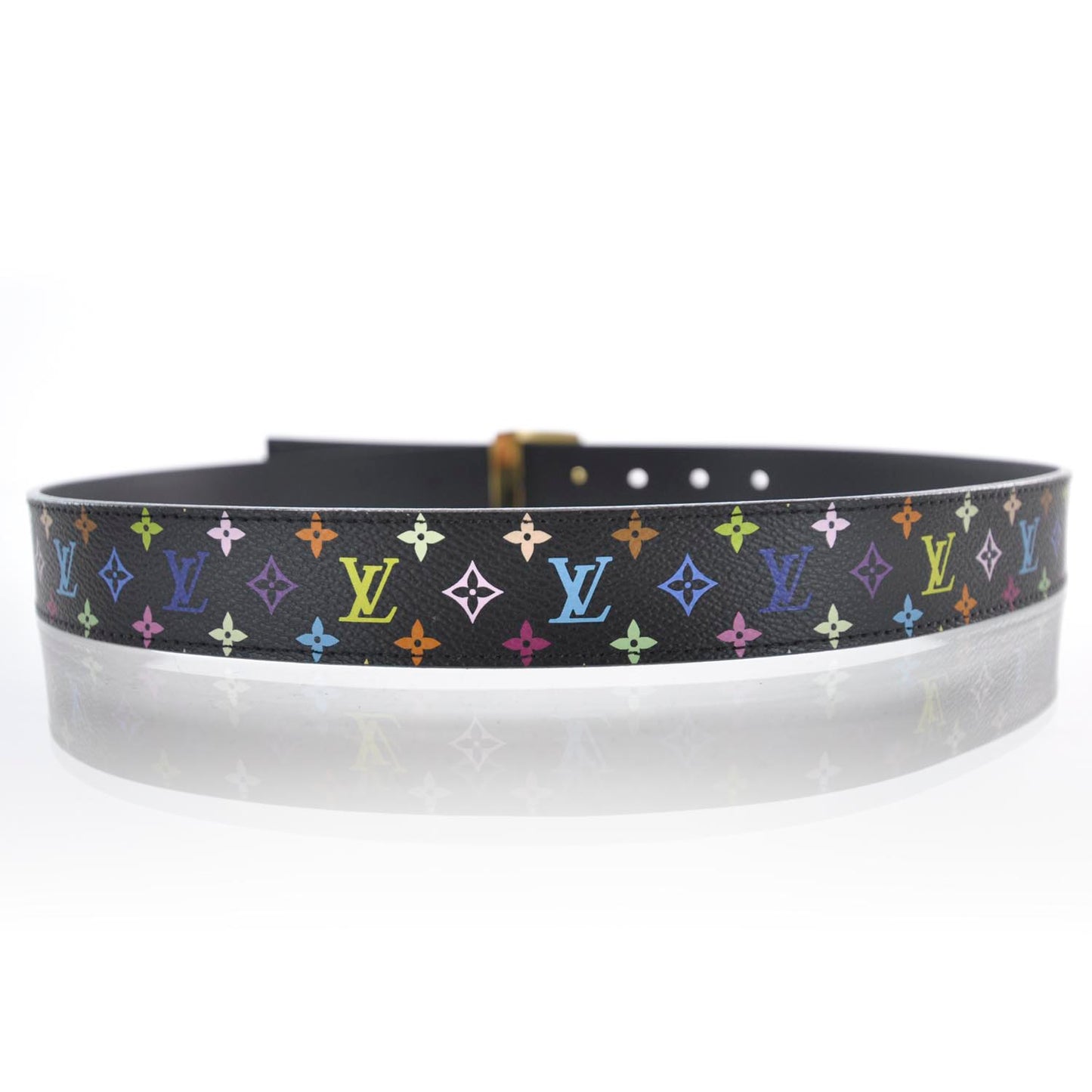 Monogram Multicolor LV Cut Reversible Belt 85 34 Black