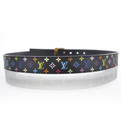 Louis Vuitton Monogram Multicolor LV Cut Reversible Belt 85 34 Black 2 of 5