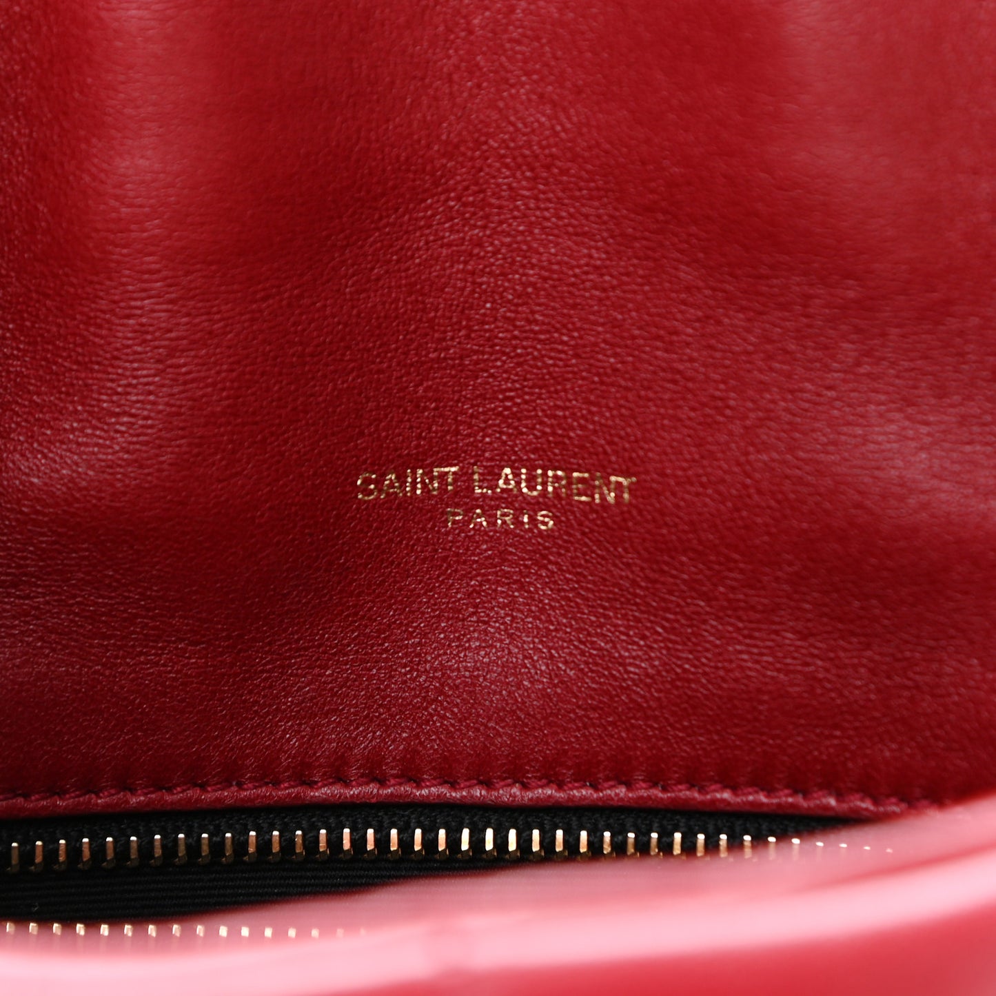 Lambskin Quilted Toy Loulou Puffer Monogram Chain Satchel Red