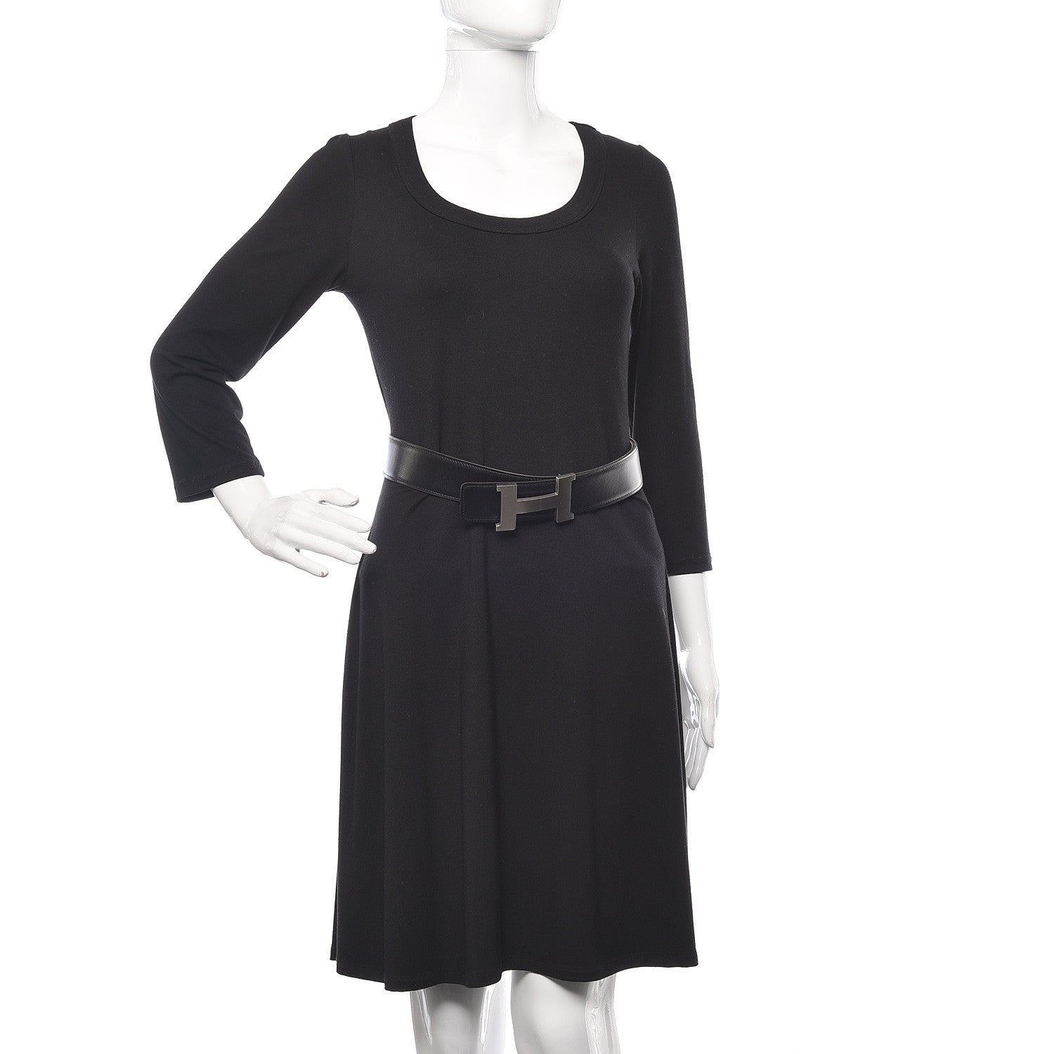 Hermes Box Chamonix 42mm Constance H Belt 110 Black Natural 2 of 11