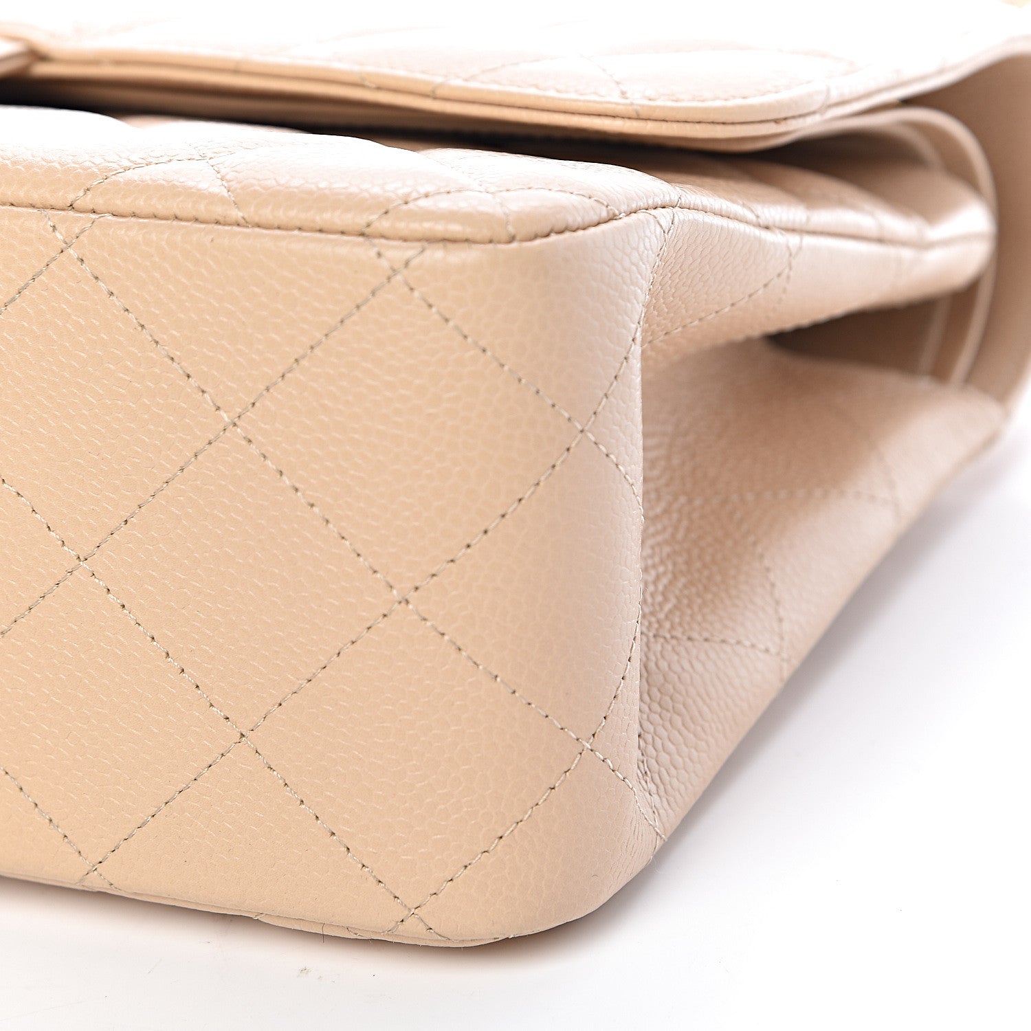 Chanel Caviar Quilted Jumbo Double Flap Beige Clair 10 of 10