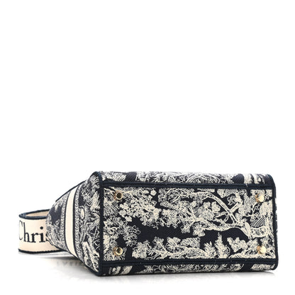 Christian Dior Toile de Jouy Embroidered Medium Lady D-Lite Blue 4 of 9