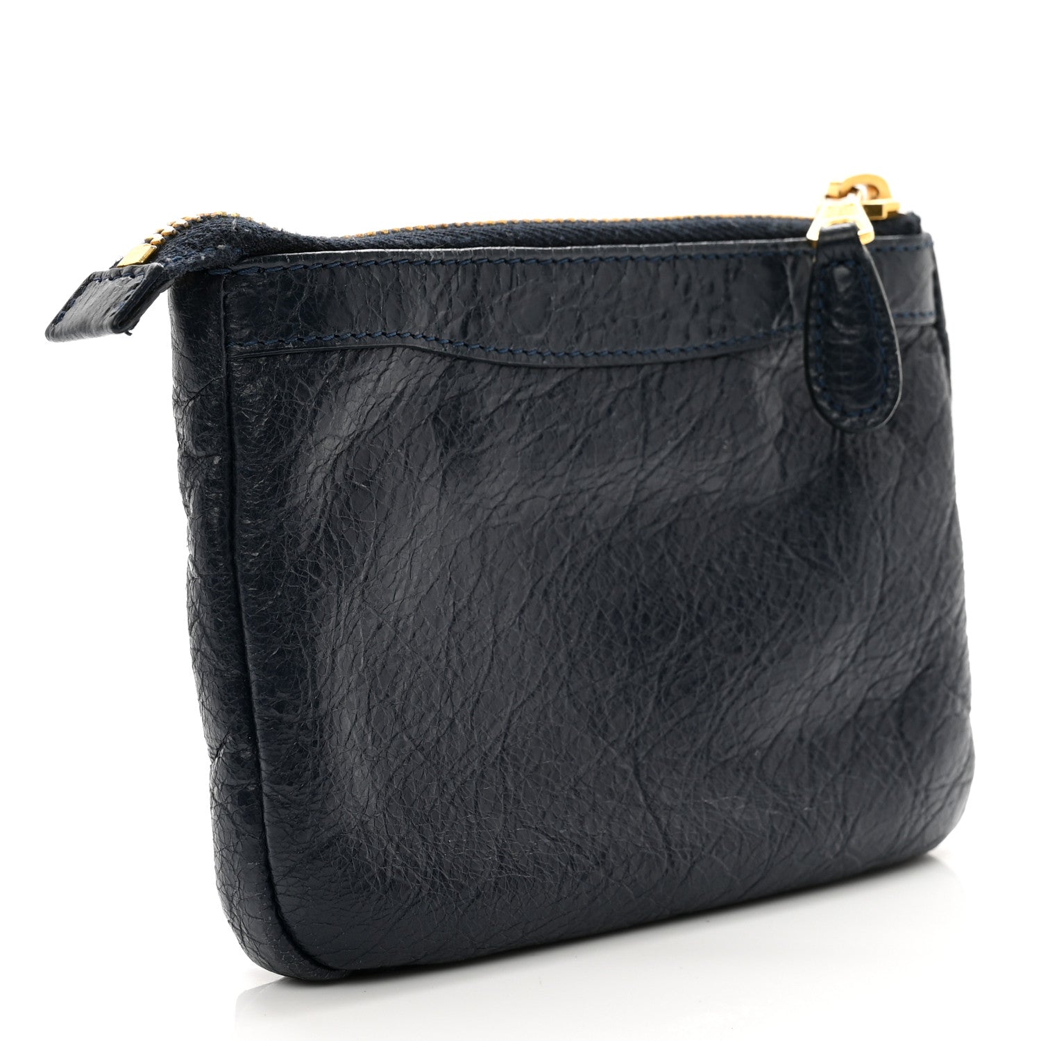 Balenciaga Agneau Giant 12 Gold Hardware M Porte-Monnaie Coin Purse Bleu Obscur 4 of 8