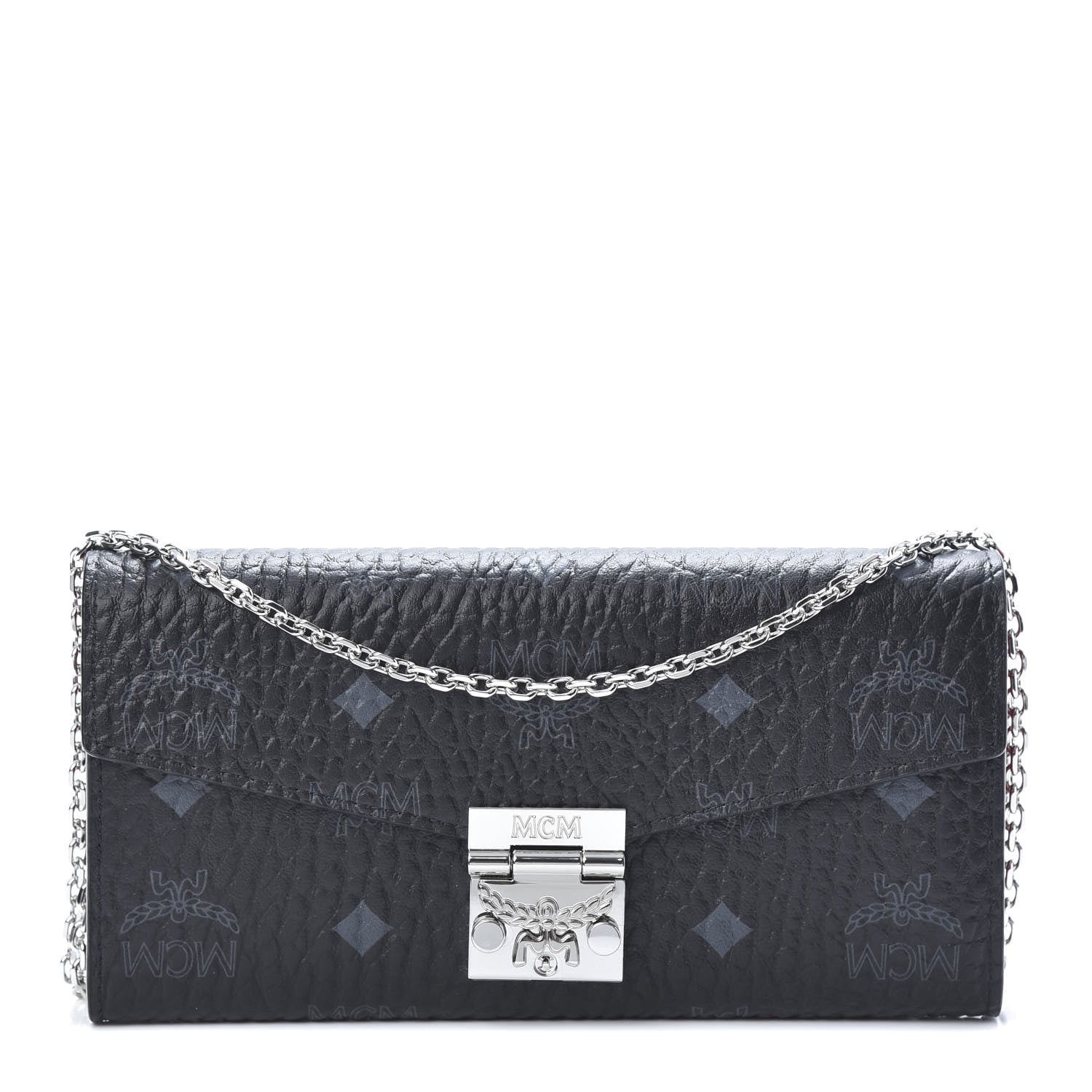 MCM Visetos Large Patricia Wallet On Chain Black 1 of 10