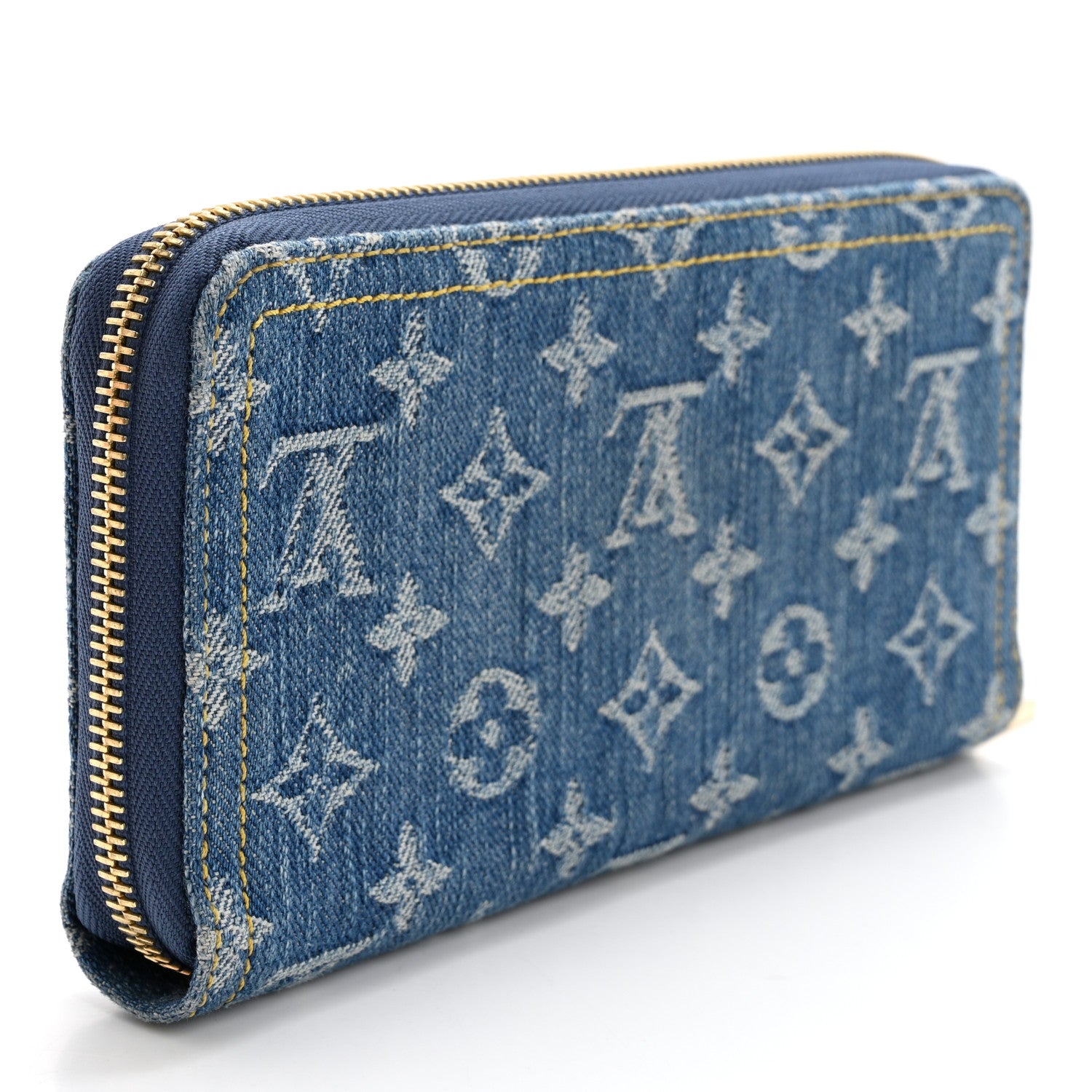 Louis Vuitton Monogram Denim Zippy Wallet NM Blue 2 of 10