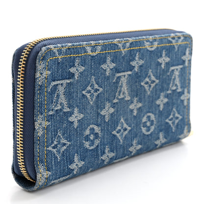 Louis Vuitton Monogram Denim Zippy Wallet NM Blue 2 of 10