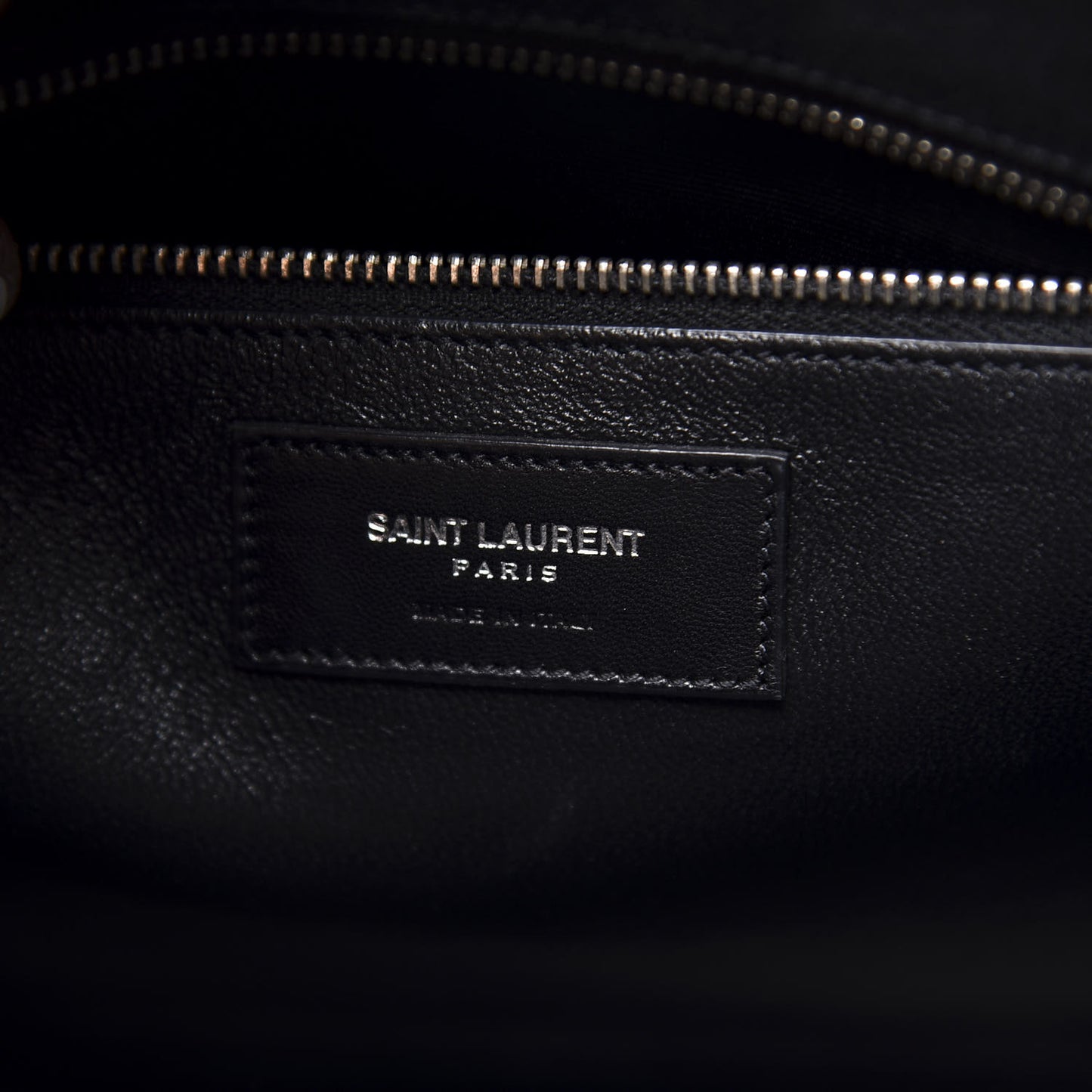 Suede Crocodile Embossed Small Sac De Jour Black