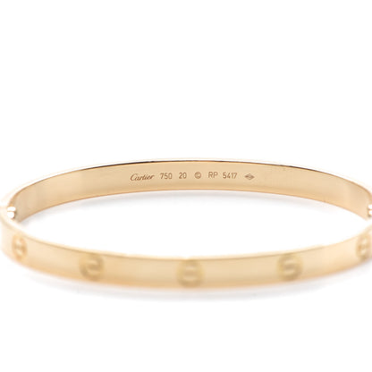 Cartier 18K Yellow Gold LOVE Bracelet 20 5 of 7