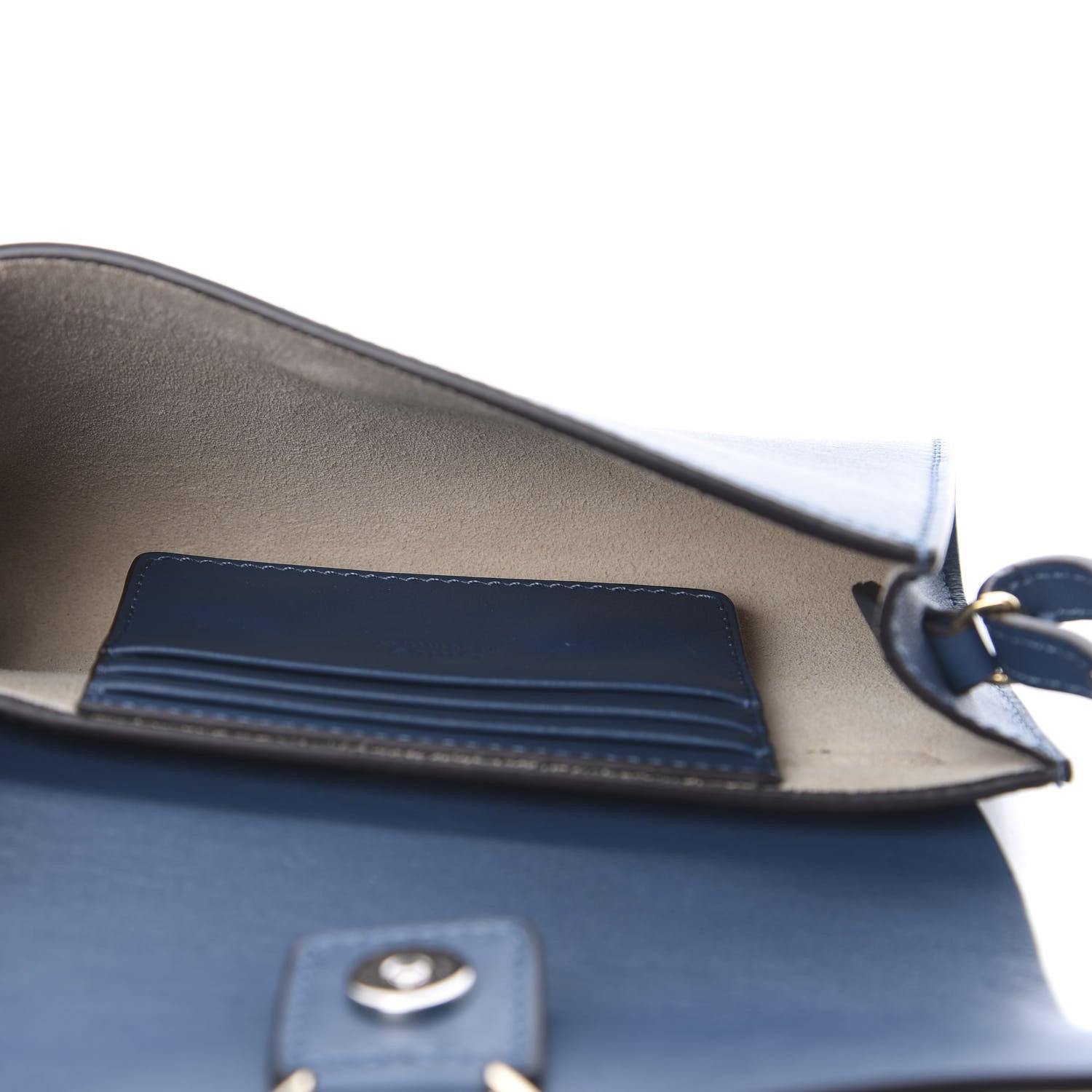 Chloe Suede Calfskin Mini Faye Shoulder Bag Majolica Blue 5 of 12