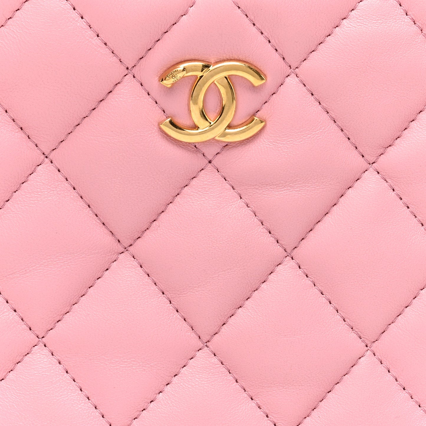 Lambskin Quilted CC Links Hobo Light Pink