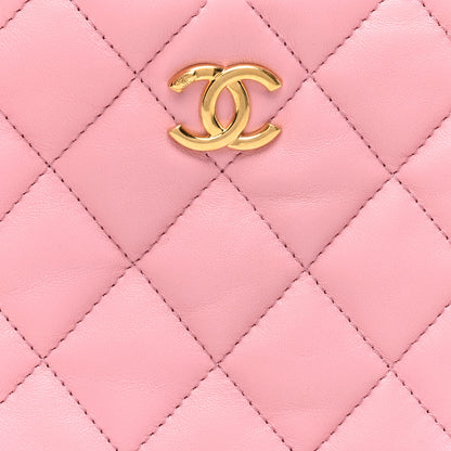 Chanel Lambskin Quilted CC Links Hobo Light Pink 8 of 10