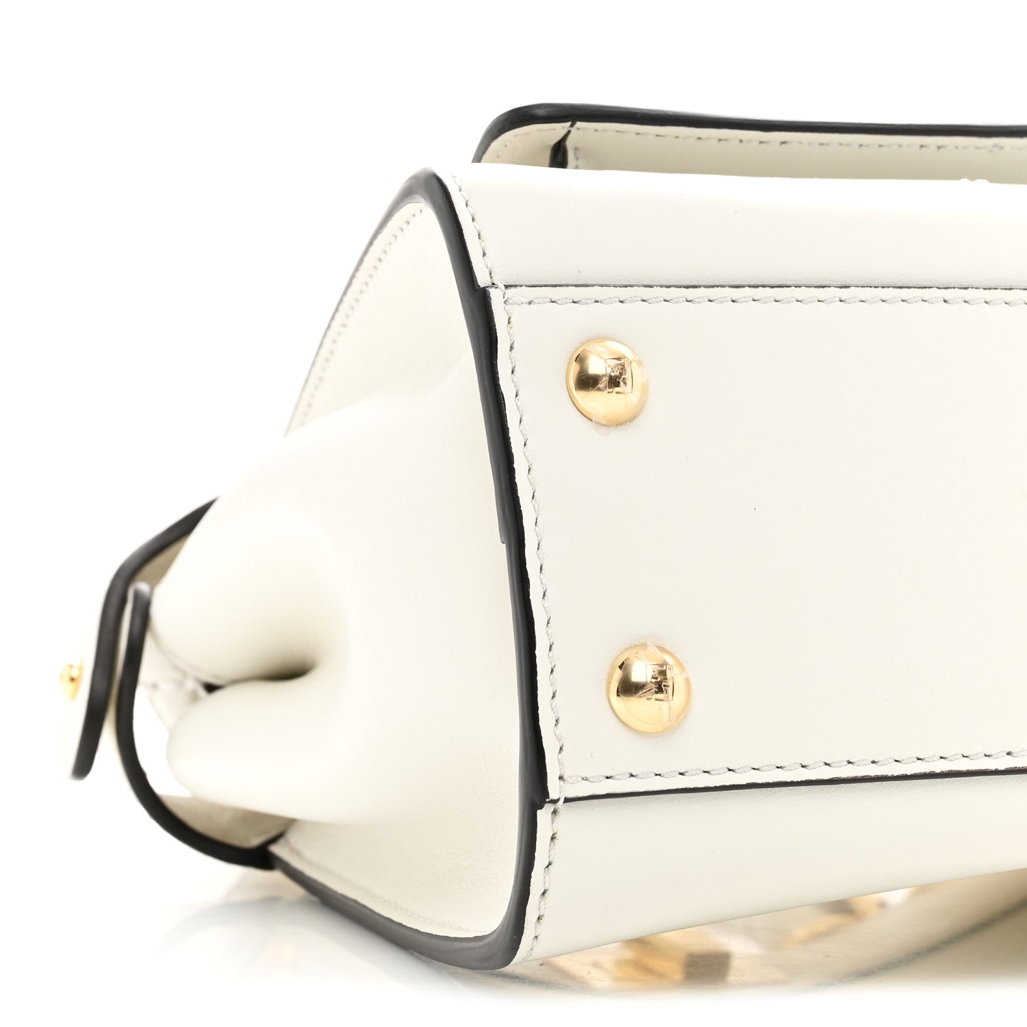 Fendi Nappa Pocket Mini Peekaboo Iconic Satchel White 9 of 10