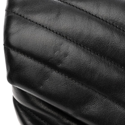 Saint Laurent Calfskin Y Quilted Monogram Medium Loulou Chain Satchel Black 16 of 17
