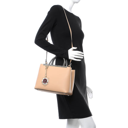 Fendi Vitello Dolce Elaphe Petite 2Jours Tote Beige 2 of 7