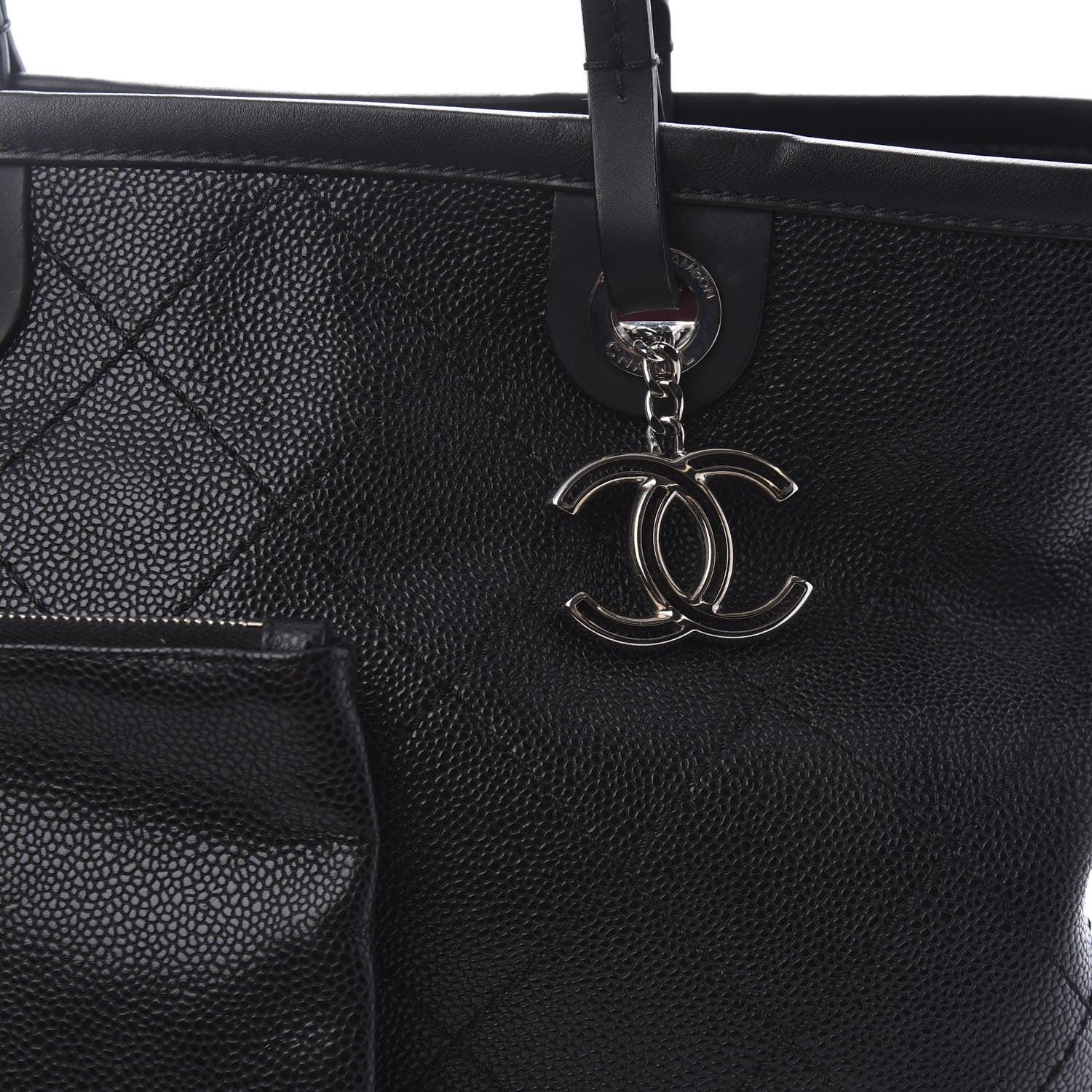 Chanel Grained Calfskin Shopping Fever Tote Black 8 of 11