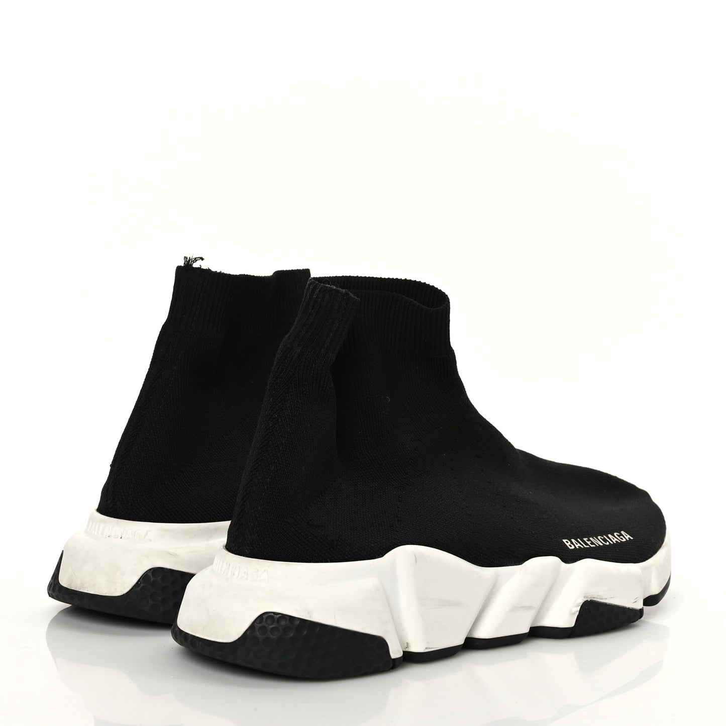 Neoprene Knit Womens Speed Sneakers 39 Black White