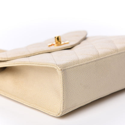 Chanel Caviar Quilted Envelope Flap Crossbody Light Beige 5 of 14