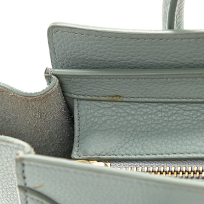 Celine Drummed Calfskin Nano Luggage Almond 14 of 14