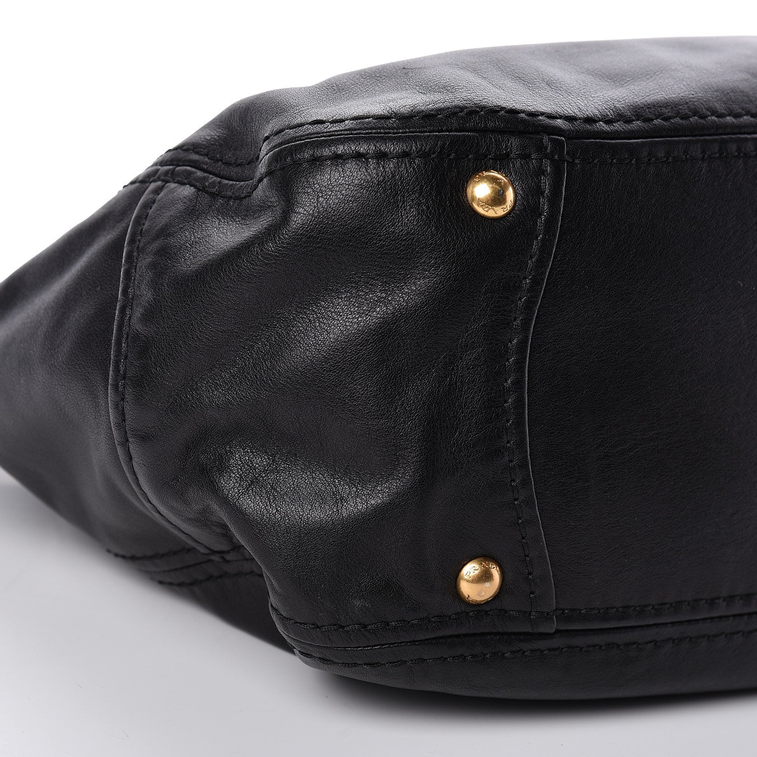 Prada Soft Calf Tote Black 8 of 12
