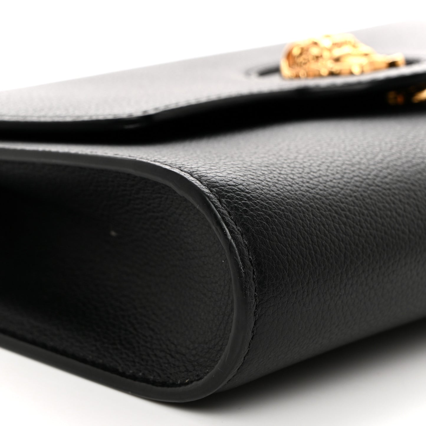 Grained Calfskin La Medusa Crossbody Bag Black