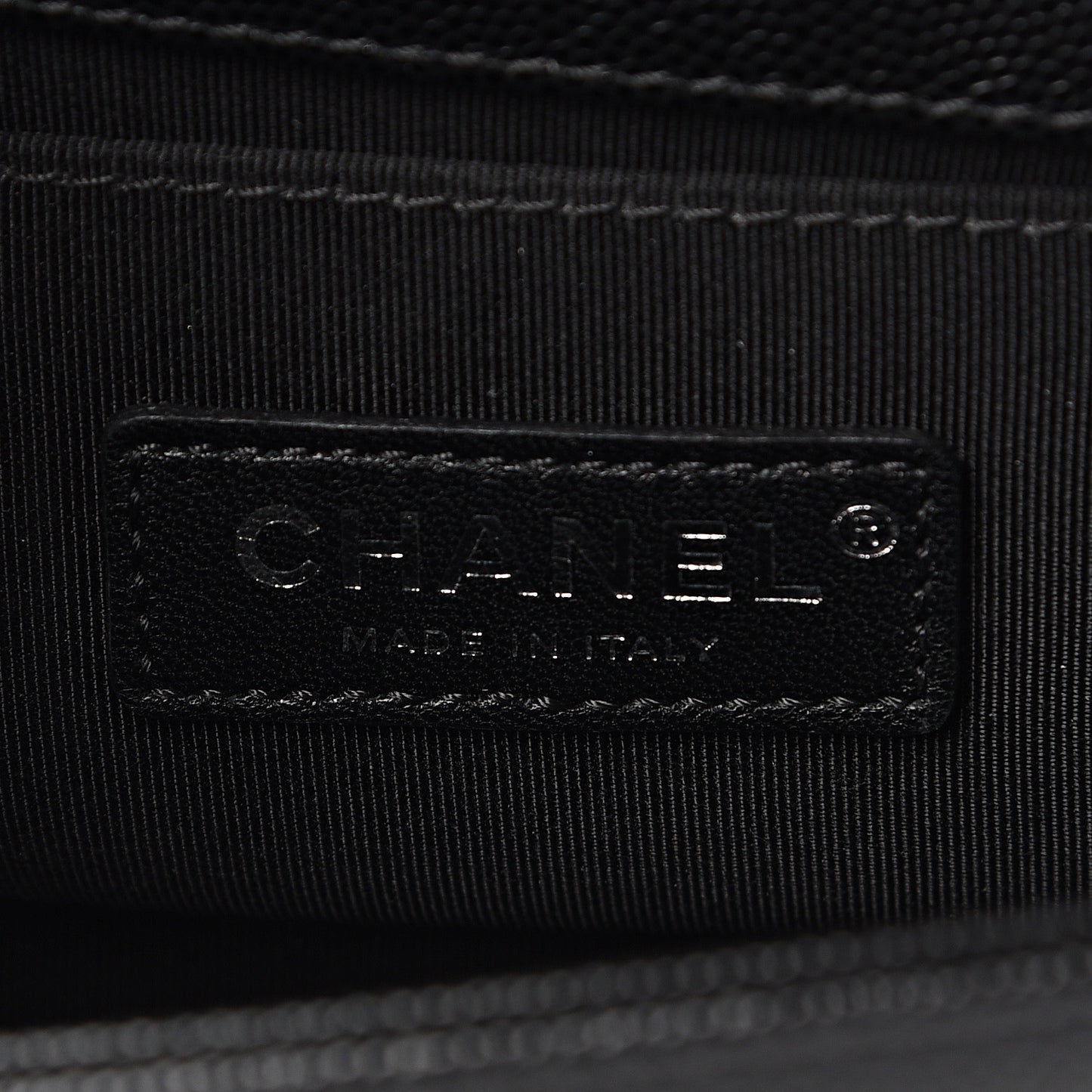 Caviar Quilted Small Boy Flap Black