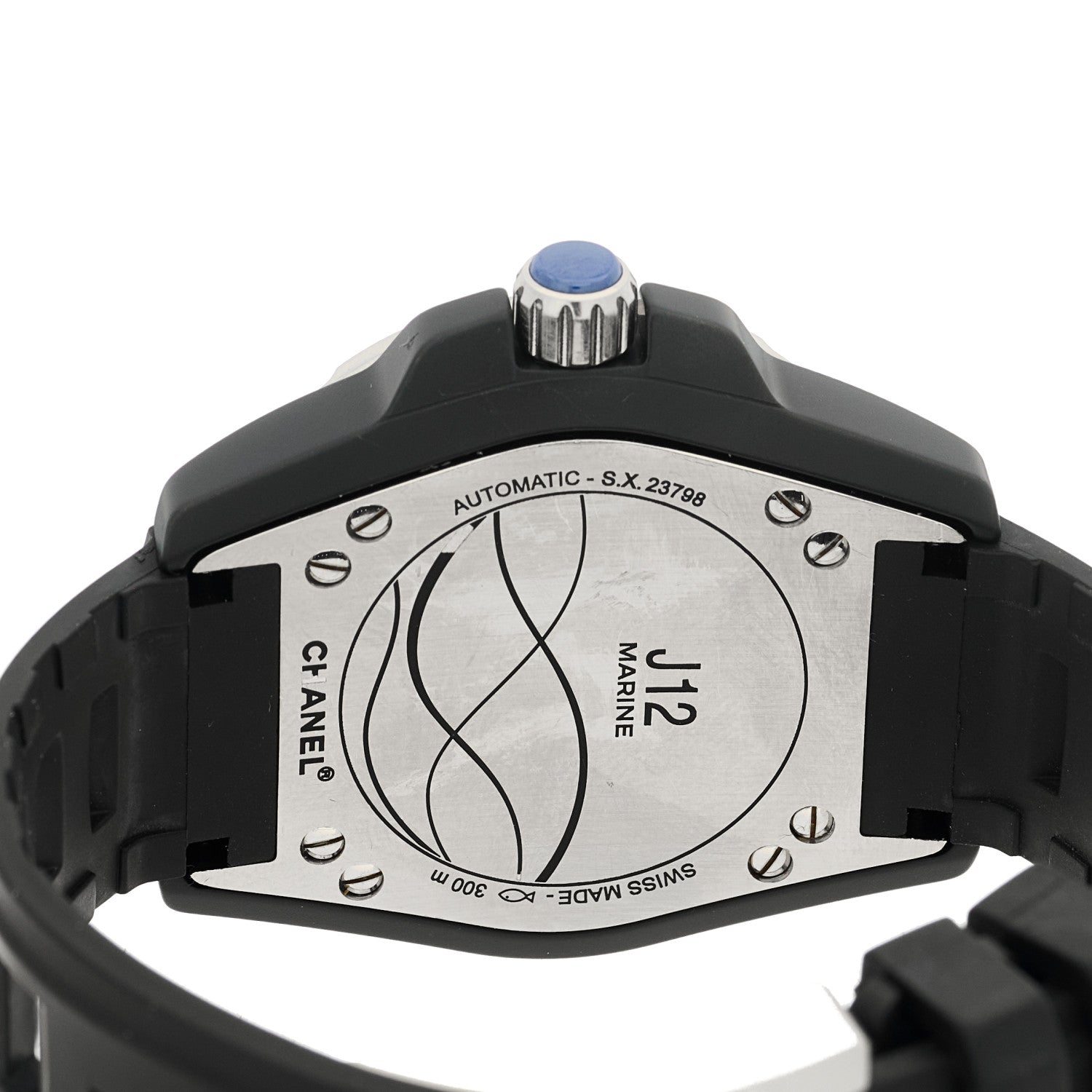Chanel Stainless Steel Ceramic Rubber 38mm J12 Marine Automatic Watch Black 4 of 4