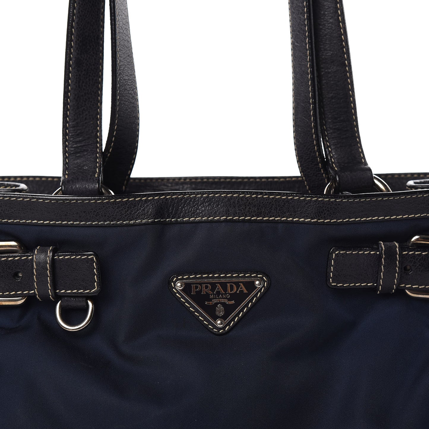 Tessuto Nylon Calfskin Shoulder Bag Baltico