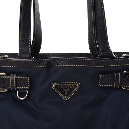 Prada Tessuto Nylon Calfskin Shoulder Bag Baltico 9 of 9