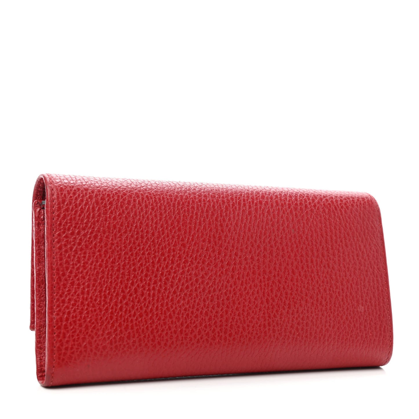 Dollar Calfskin GG Marmont Continental Wallet Hibiscus Red