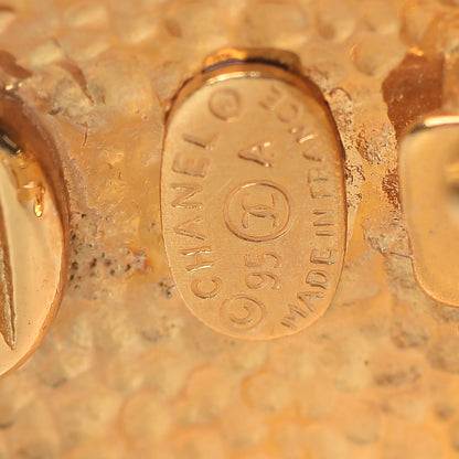 Chanel Oval CC Clip On Earrings Gold 4 of 5