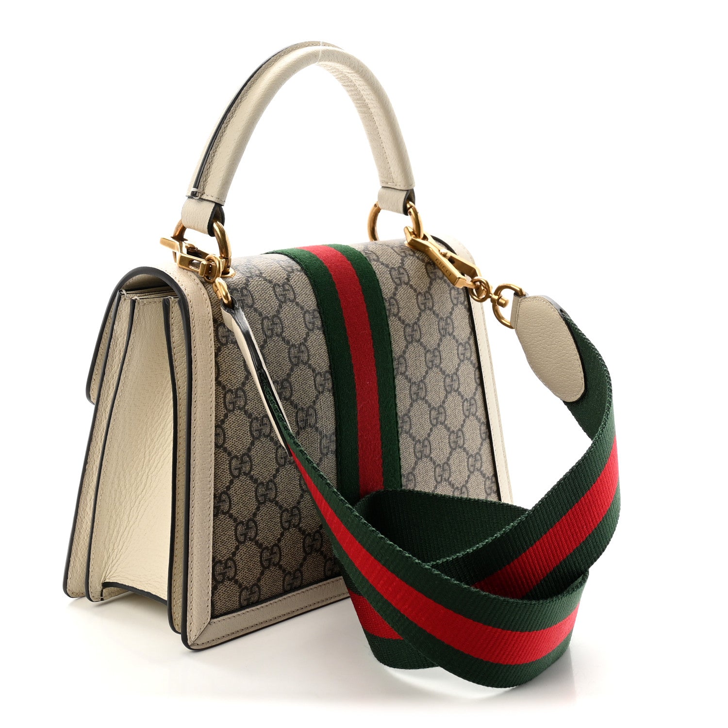 Gucci GG Supreme Monogram Small Queen Margaret Top Handle Bag White 3 of 10