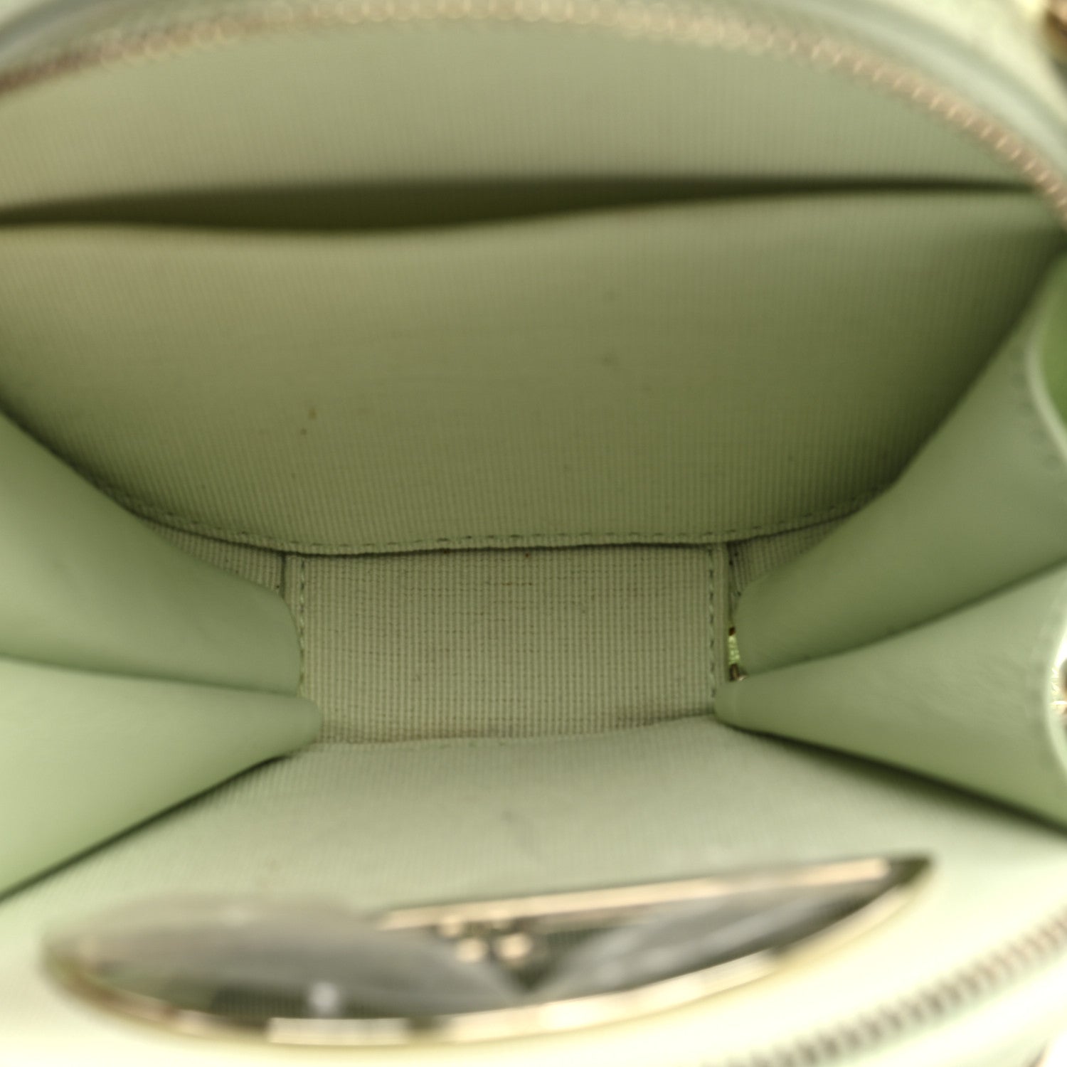 Chanel Caviar Quilted Round Handle With Care Vanity With Chain Light Green 5 of 11